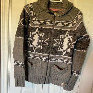 Wool Zip Up Sweater